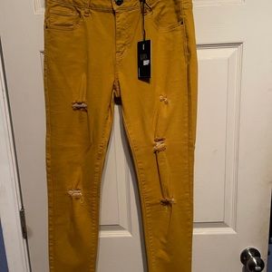 L&B skinny jeans Mustard size 12